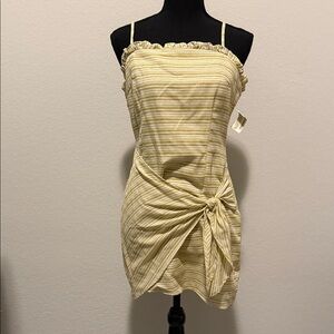 The Impeccable Pig Yellow Striped Mini Dress